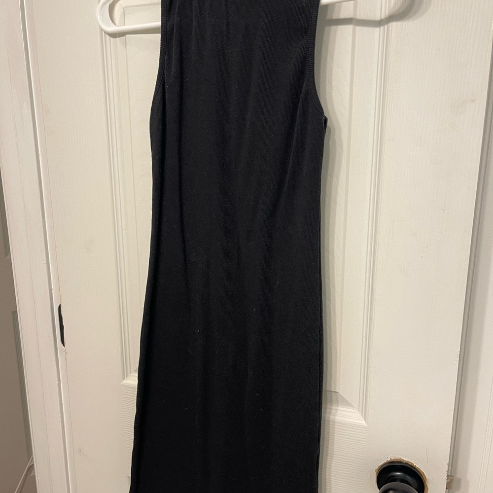 Forever 21 Black Mock Neck Sheath Dress